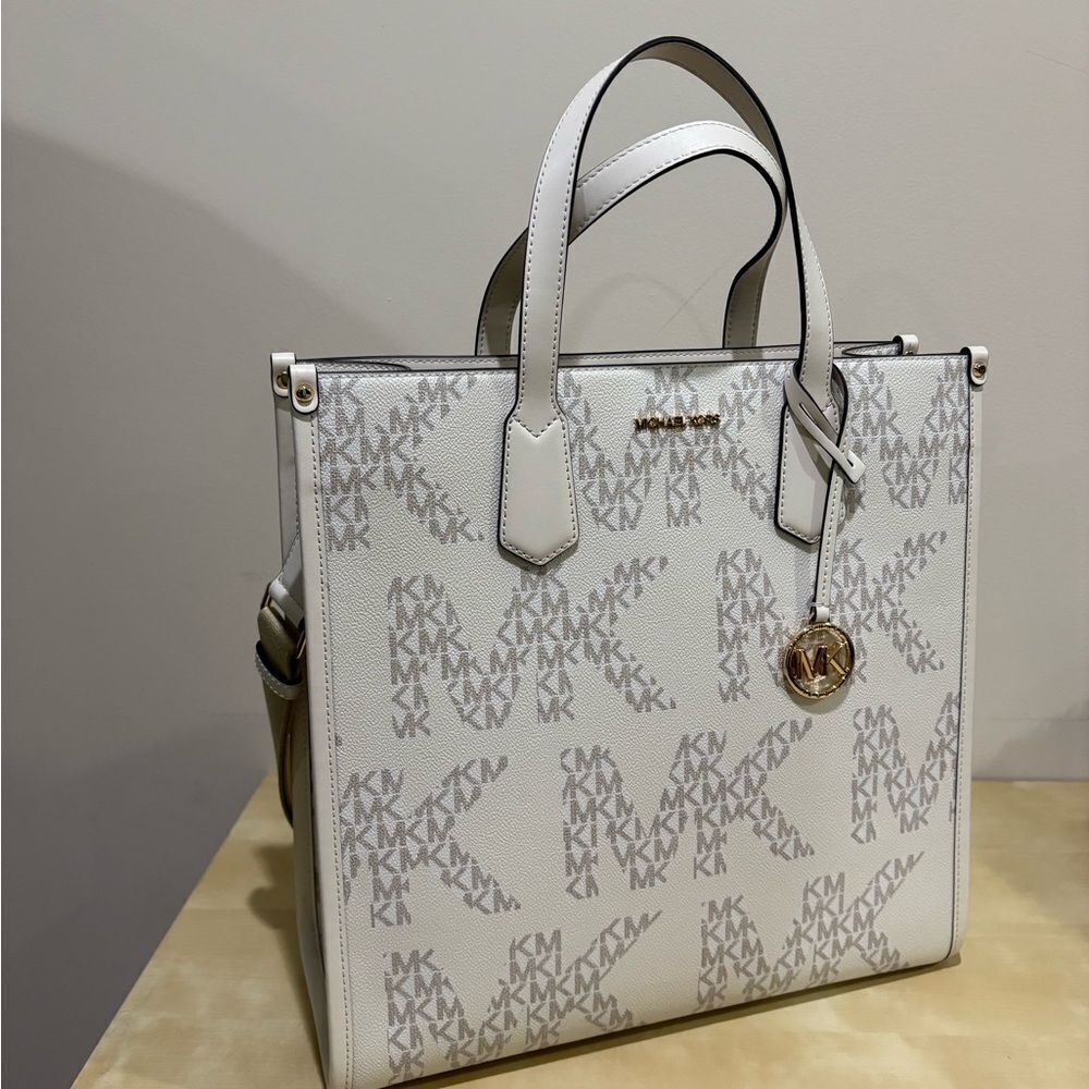 Michael Kors Maple Large LOGO White tote